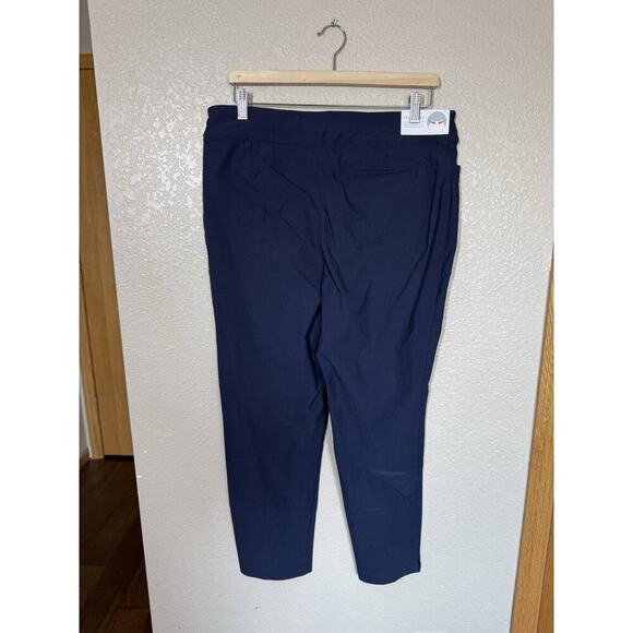 Lady Hagan Women’s Easy Shaper Pull On Ankle Pants Size 14 Dark Navy Missys New - Picture 3 of 6